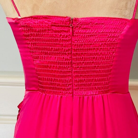 Reformation NWT Marguerite Silk Satin Midi Dress in Flambe NEW 2 - Picture 7 of 12